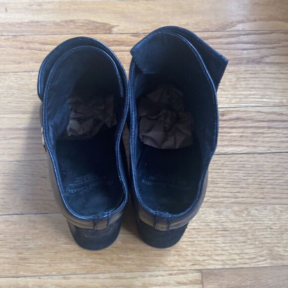 OFFICINE Creative sz 36 black leather open toe heels handmade Italy since 1856 - Picture 2 of 8